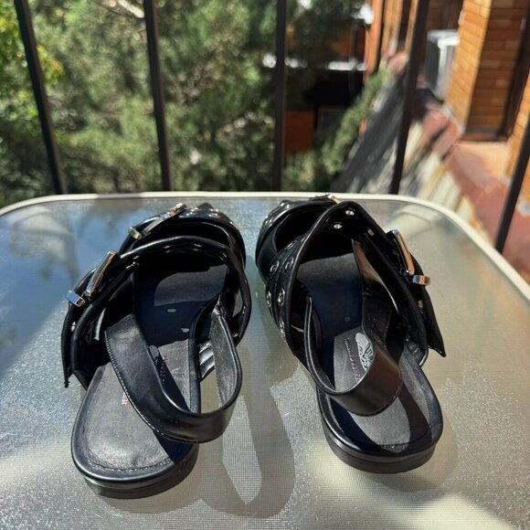 New Free People x Jeffrey Campbell Lilly Buckle Debb Slingback Flats Black 8 - Picture 5 of 10